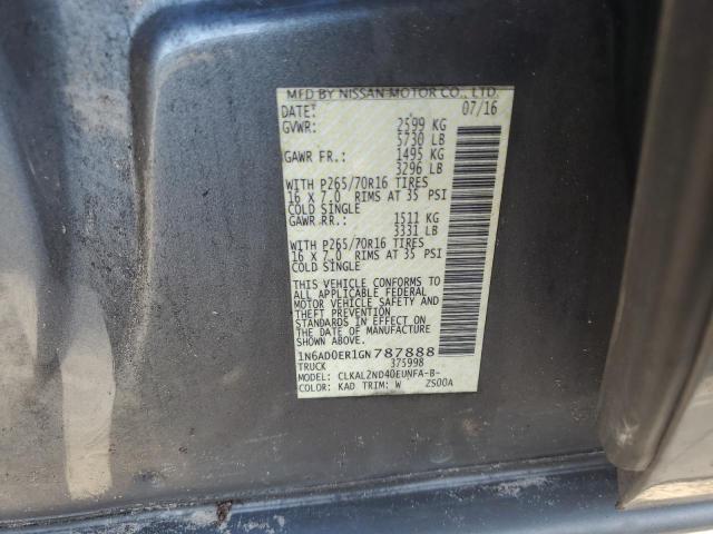 2016 NISSAN FRONTIER S - 1N6AD0ER1GN787888