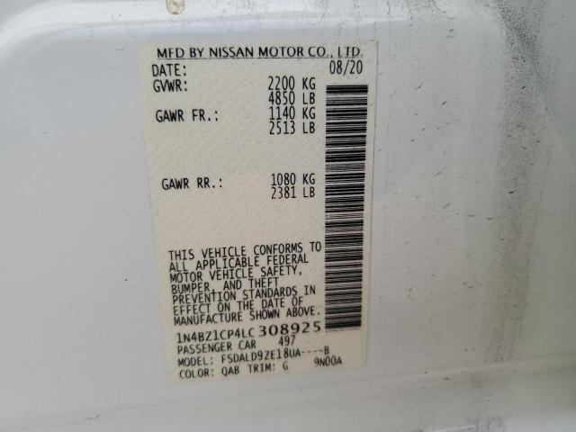 2020 NISSAN LEAF SV PL - 1N4BZ1CP4LC308925