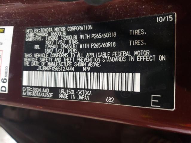 VIN JTJBM7FX5G5127444 2016 Lexus GX, 460 no.13