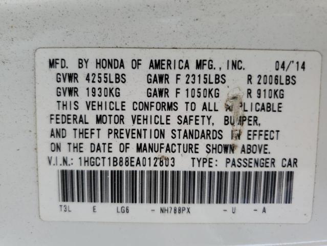 VIN 1HGCT1B88EA012803 2014 Honda Accord, Exl no.13