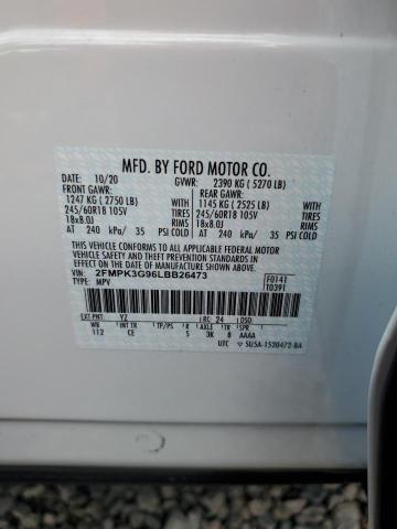 VIN 2FMPK3G96LBB26473 2020 Ford Edge, SE no.13