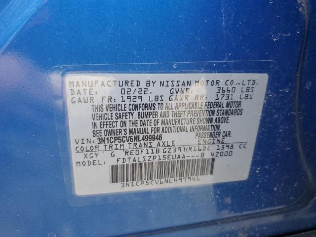 2022 NISSAN KICKS SV - 3N1CP5CV6NL499946