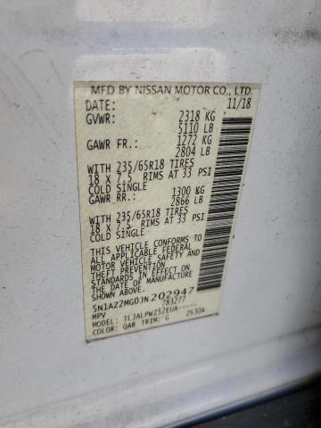 2018 NISSAN MURANO S - 5N1AZ2MG0JN202947