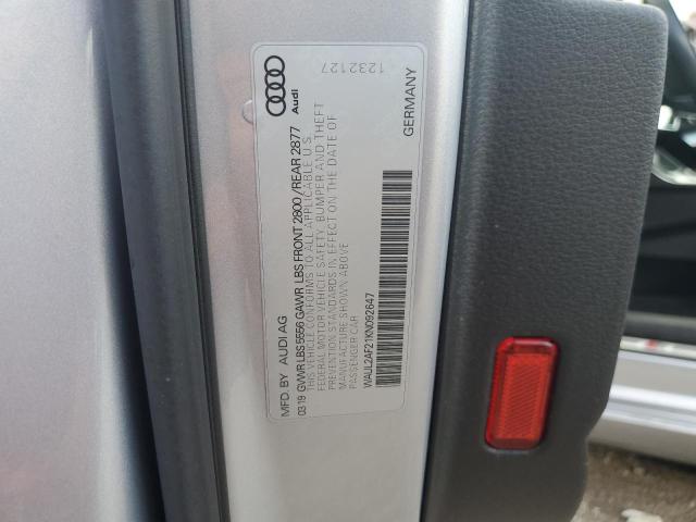 2019 AUDI A6 PREMIUM - WAUL2AF21KN092647
