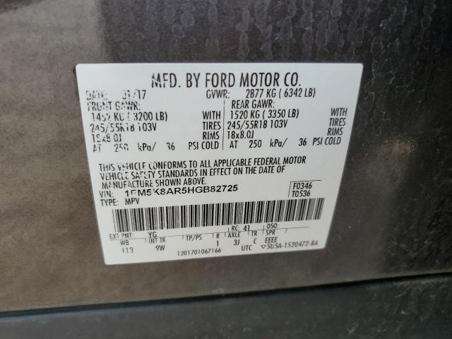 2017 FORD EXPLORER P 1FM5K8AR5HGB82725  72201254