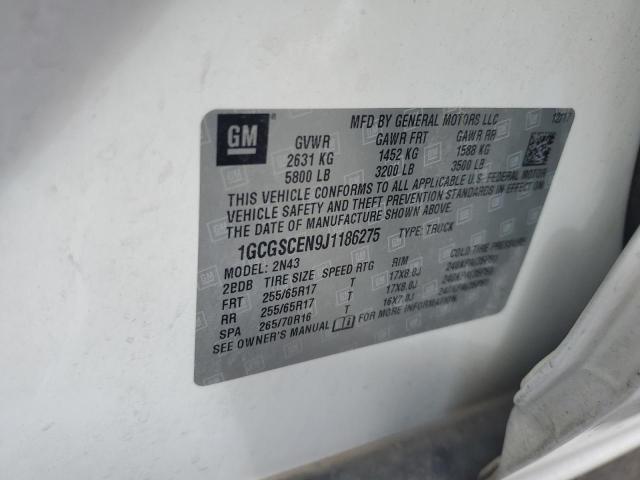 2018 CHEVROLET COLORADO L - 1GCGSCEN9J1186275