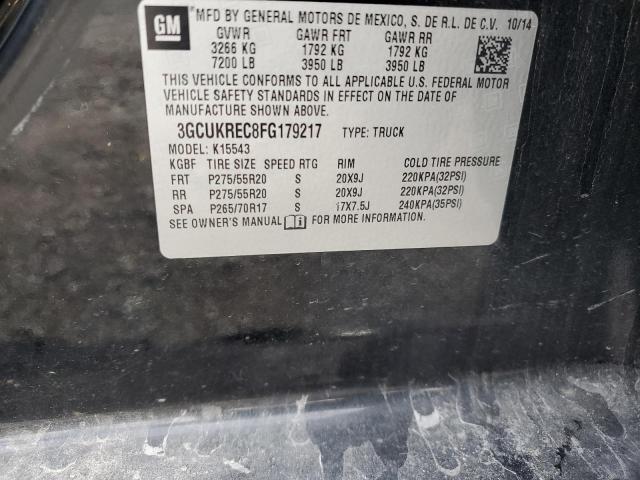 2015 CHEVROLET SILVERADO - 3GCUKREC8FG179217