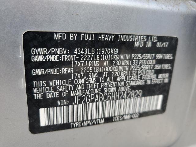 2017 SUBARU CROSSTREK - JF2GPABC6HH242829