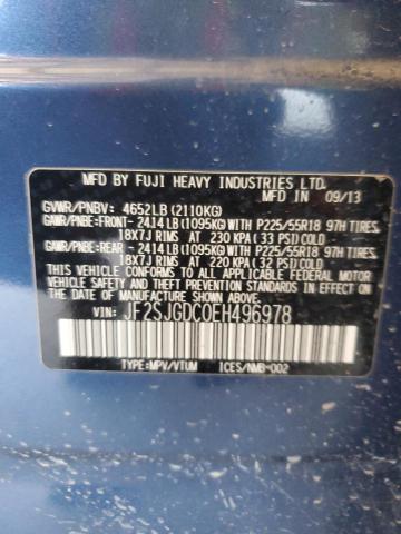 2014 SUBARU FORESTER 2 JF2SJGDC0EH496978  70910024