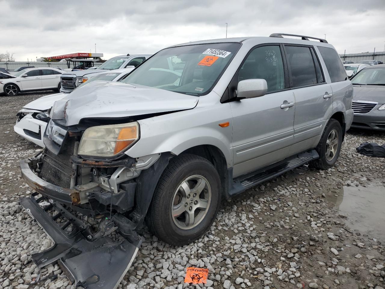 HONDA PILOT EXL 2007 silver 4dr spor gas 5FNYF185X7B009159 photo #1