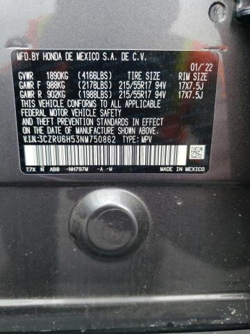 2022 HONDA HR-V EX - 3CZRU6H53NM750862