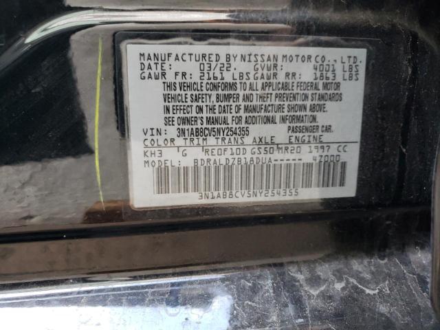 VIN 3N1AB8CV5NY254355 2022 Nissan Sentra, SV no.12