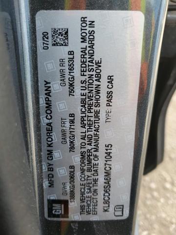 2021 CHEVROLET SPARK 1LT - KL8CD6SA6MC710415