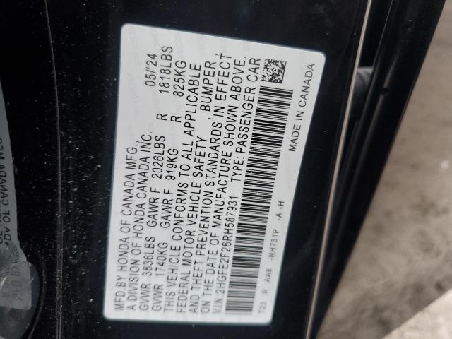 2024 HONDA CIVIC LX - 2HGFE2F26RH587931