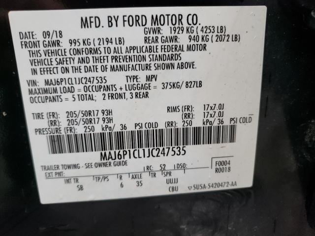 2018 FORD ECOSPORT S - MAJ6P1CL1JC247535