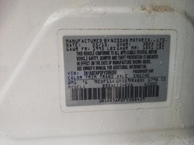 VIN 3N1AB7AP0FY288459 2015 Nissan Sentra, S no.12