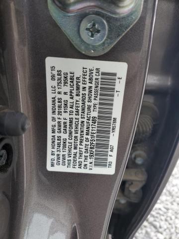 2015 HONDA CIVIC LX - 19XFB2F51FE117489