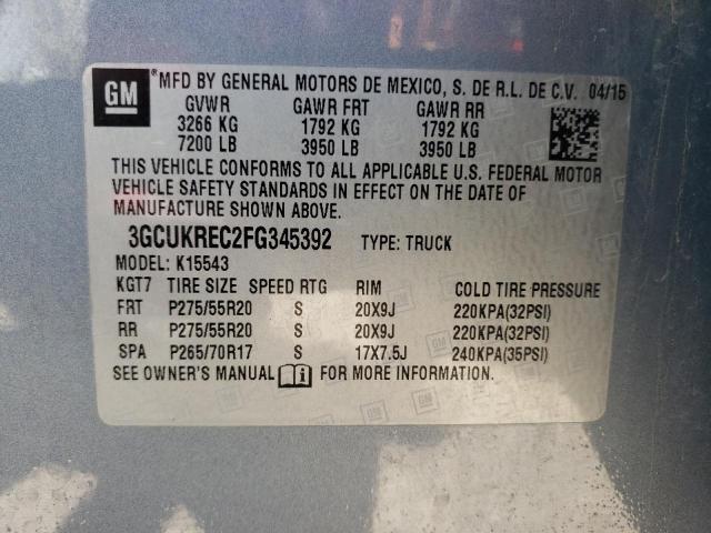 2015 CHEVROLET SILVERADO - 3GCUKREC2FG345392