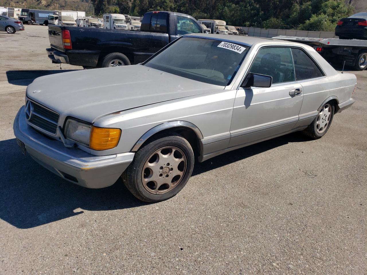 MERCEDES-BENZ 560 SEC 1987 gray  gas WDBCA45D4HA356954 photo #1