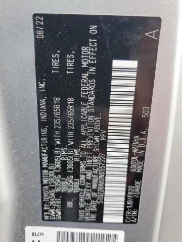 2022 TOYOTA HIGHLANDER - 5TDZZRAH2NS557227