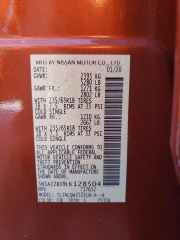 2020 NISSAN MURANO SV - 5N1AZ2BS9LN128504