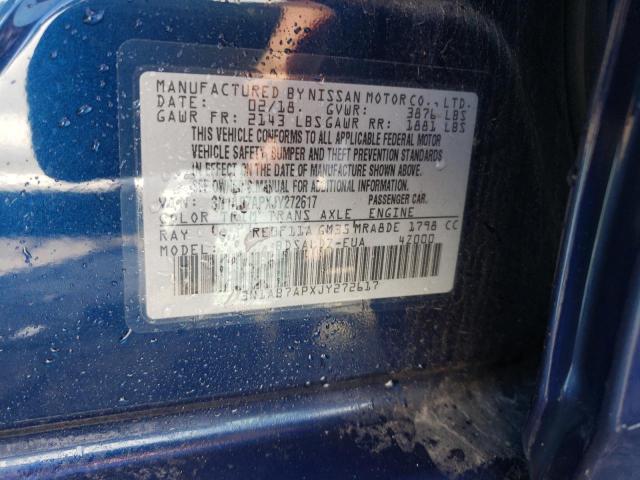2018 NISSAN SENTRA S - 3N1AB7APXJY272617