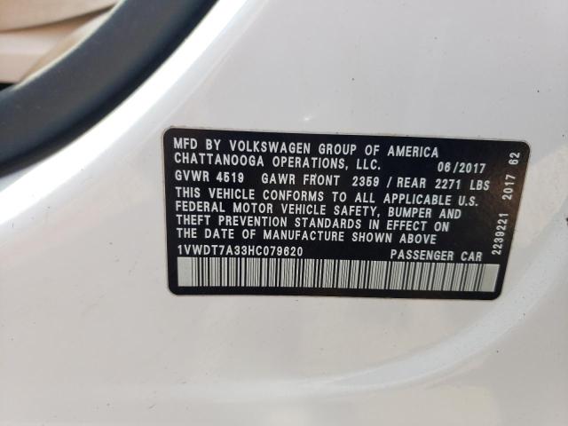 2017 VOLKSWAGEN PASSAT R-L - 1VWDT7A33HC079620