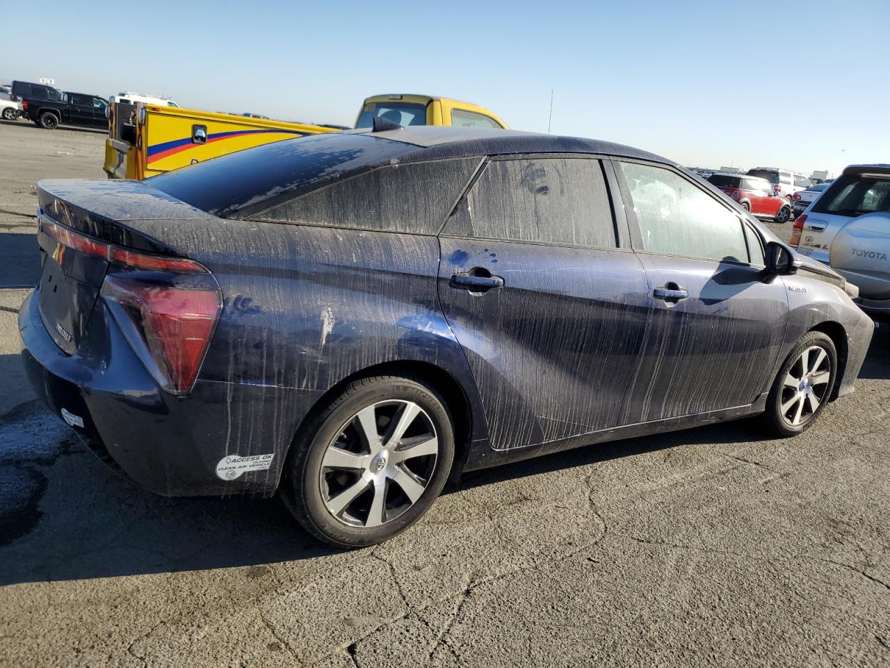 TOYOTA MIRAI 2016 blue sedan 4d hydrogen fuel cell JTDBVRBD9GA000565 photo #4