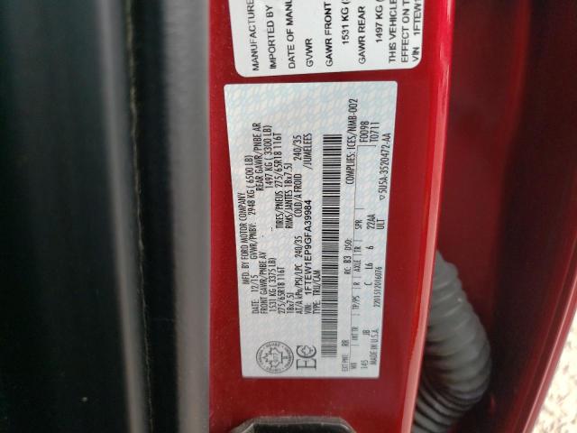 2016 FORD F150 SUPER - 1FTEW1EP9GFA39984