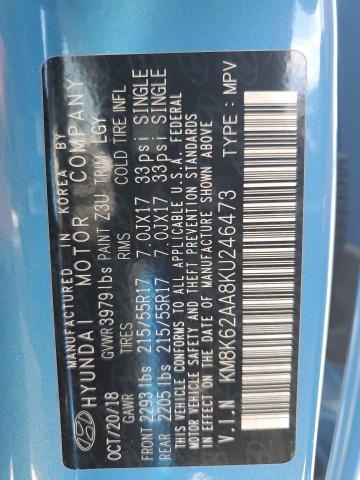 2019 HYUNDAI KONA SEL - KM8K62AA8KU246473