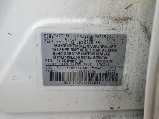 2017 NISSAN SENTRA S - 3N1AB7AP1HY331094