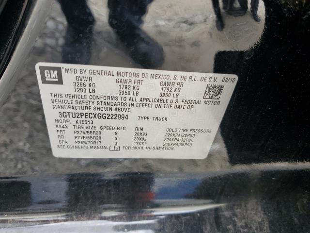 2016 GMC SIERRA K15 - 3GTU2PECXGG222994