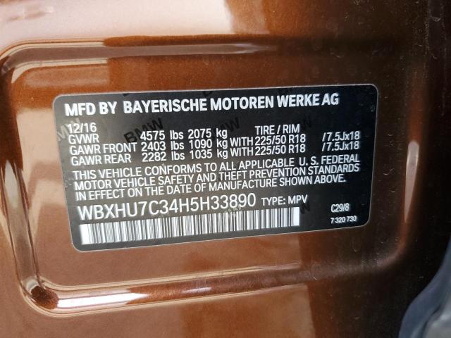 VIN WBXHU7C34H5H33890 2017 BMW X1, Sdrive28I no.14