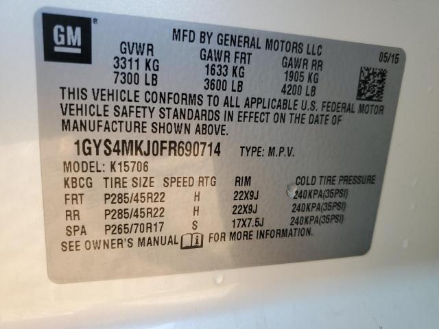 2015 CADILLAC ESCALADE L - 1GYS4MKJ0FR690714