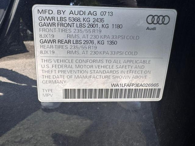 VIN WA1LFAFP3EA026965 2014 Audi Q5, Premium Plus no.11