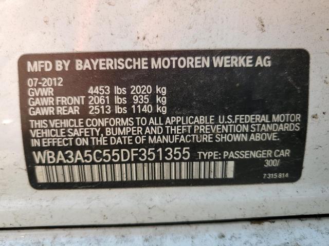 VIN WBA3A5C55DF351355 2013 BMW 3 Series, 328 I no.12