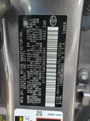 VIN 4T1T11AK3MU605964 2021 Toyota Camry, SE no.13