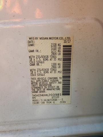 2017 NISSAN MURANO S - 5N1AZ2MGXHN203985
