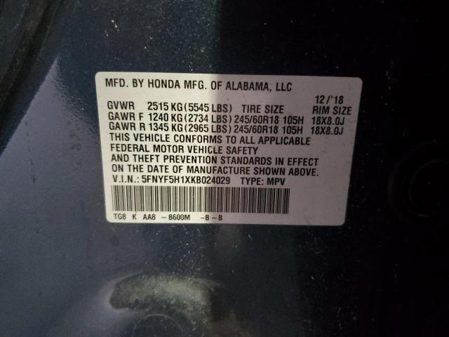 2019 HONDA PILOT LX - 5FNYF5H1XKB024029