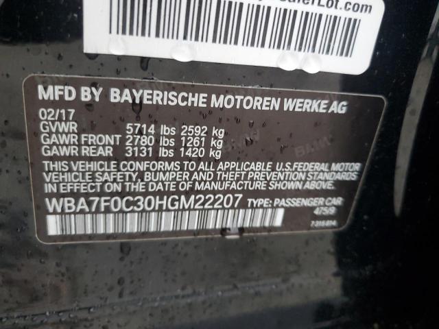 VIN WBA7F0C30HGM22207 2017 BMW 7 SERIES no.13