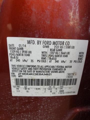 VIN 2FMDK4KC9EBA34921 2014 Ford Edge, Limited no.13