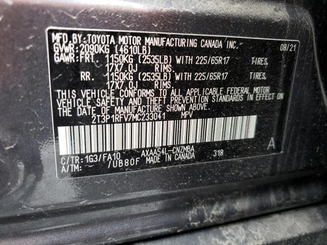 2021 TOYOTA RAV4 XLE - 2T3P1RFV7MC233041