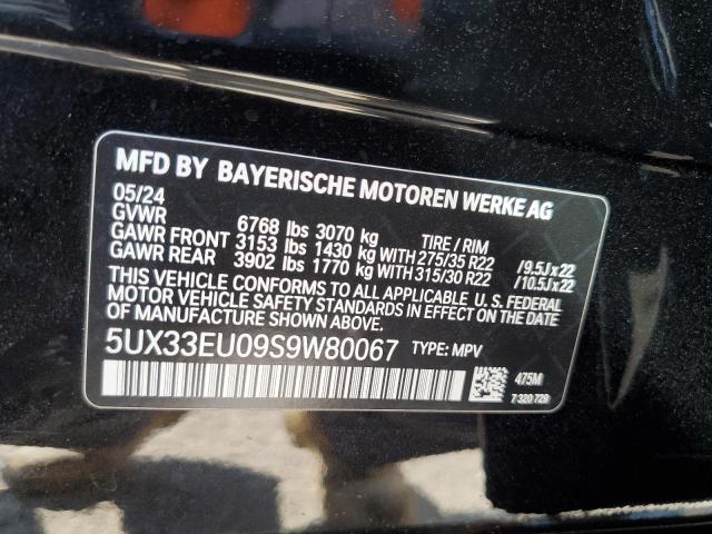 VIN 5UX33EU09S9W80067 2025 BMW X5 M60I no.14