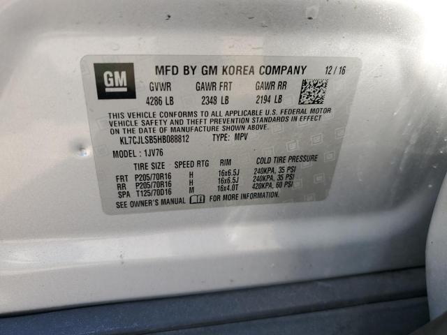 2017 CHEVROLET TRAX 1LT - KL7CJLSB5HB088812