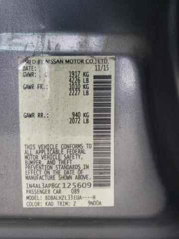 2016 NISSAN ALTIMA 2.5 - 1N4AL3AP8GC125609