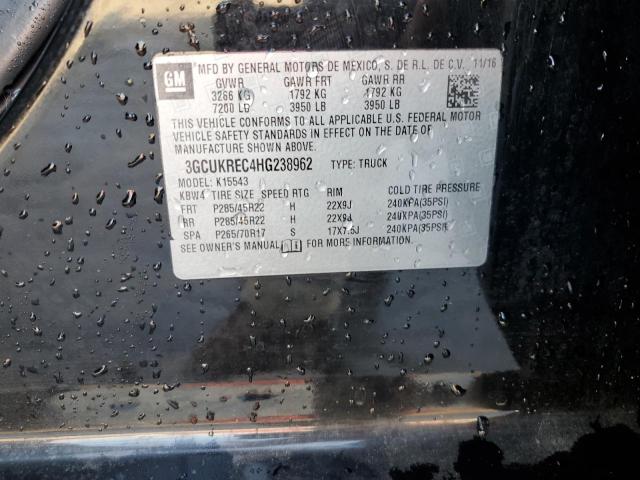 2017 CHEVROLET SILVERADO - 3GCUKREC4HG238962