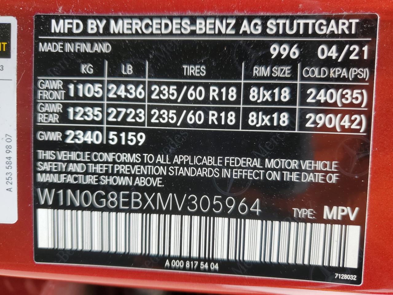 Lot #2988935616 2021 MERCEDES-BENZ GLC 300 4M