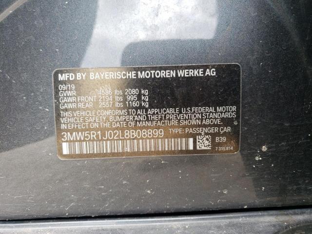 VIN 3MW5R1J02L8B08899 2020 BMW 3 Series, 330I no.12