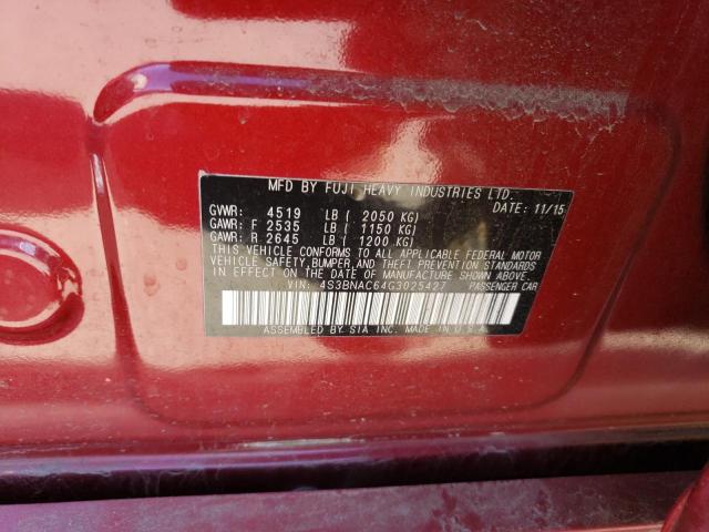2016 SUBARU LEGACY 2.5 - 4S3BNAC64G3025427