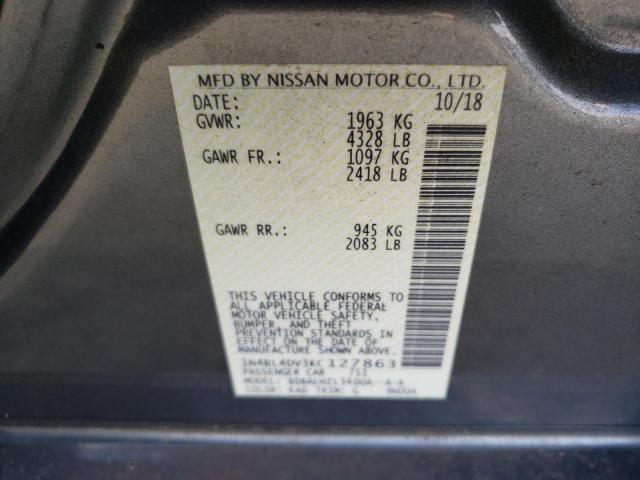 2019 NISSAN ALTIMA SV - 1N4BL4DV3KC127863